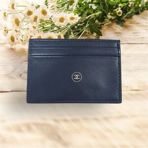 Blue De Chanel Leather Card Holder 🆕